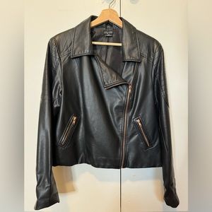 City Chic black moto jacket size 16
